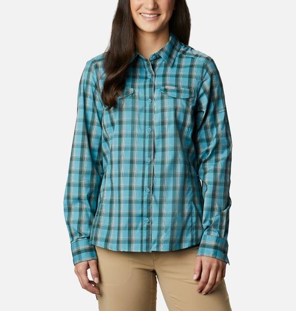 Columbia Silver Ridge Shirts Blue For Women's NZ28436 New Zealand